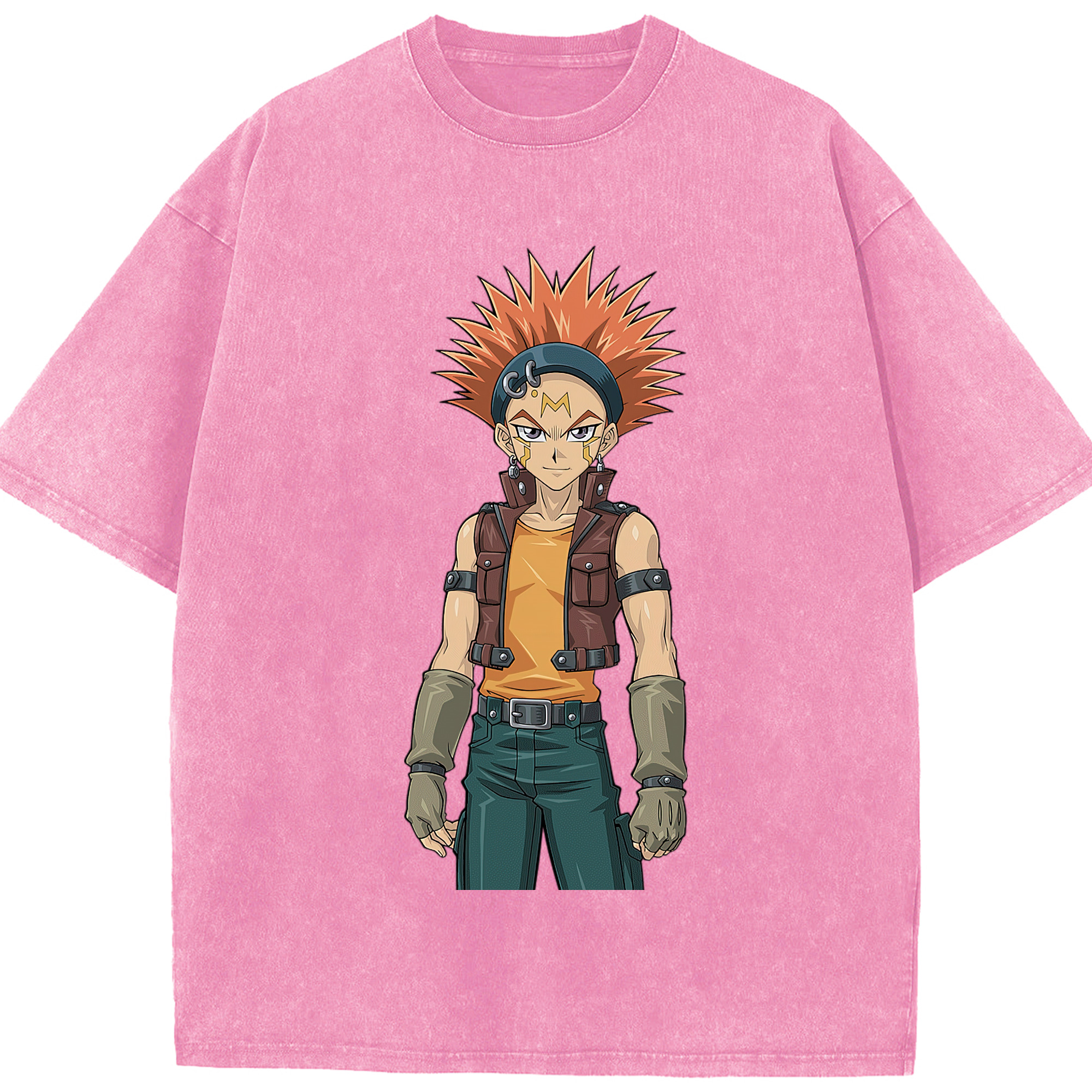 （画像用） 遊☆戯☆王 Yu-Gi-Oh! 綿100% ヴィンテージ風 半袖Tシャツ（フロントプリント）